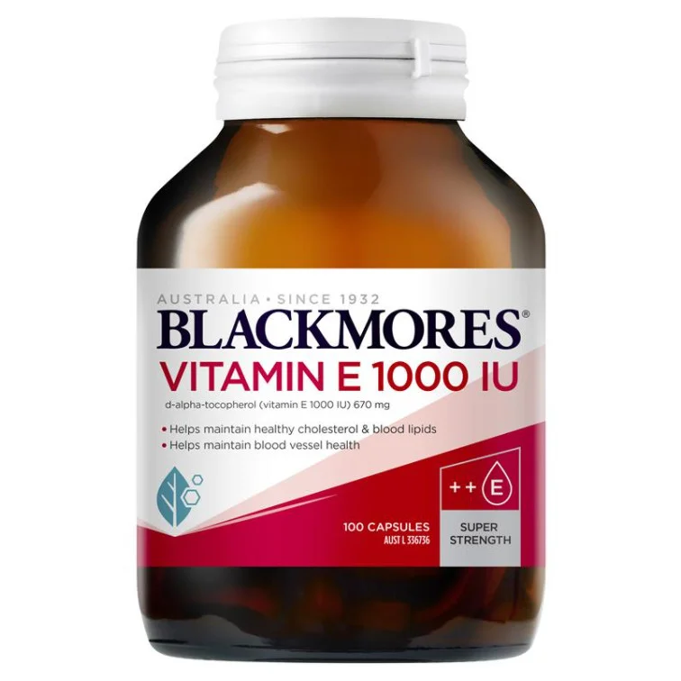 Blackmores Vitamin E 1000IU 100 Cap 澳佳宝维生素E 维E 1000IU 100粒【保质期2029/04】